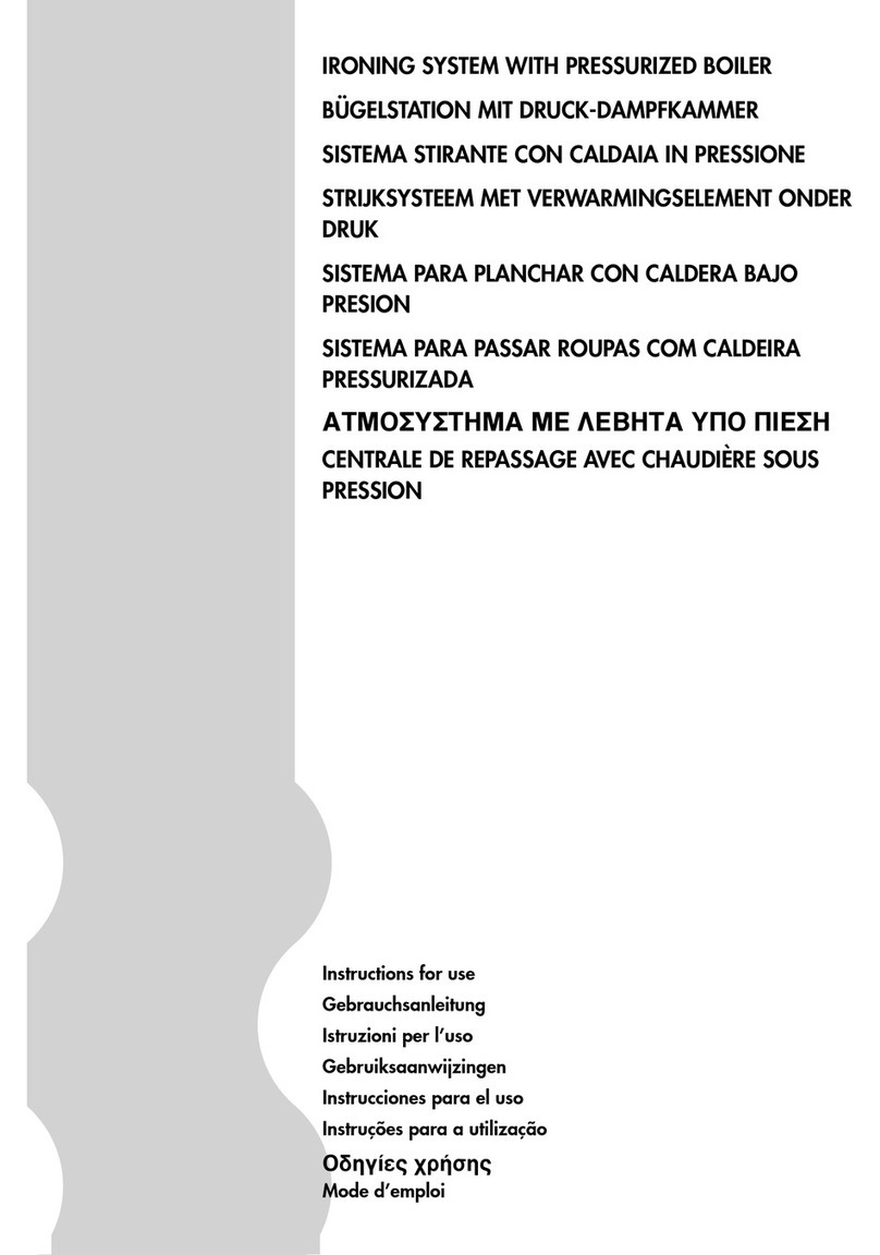 DeLonghi IRONING SYSTEM WITH PRESSURIZED BOILER User manual