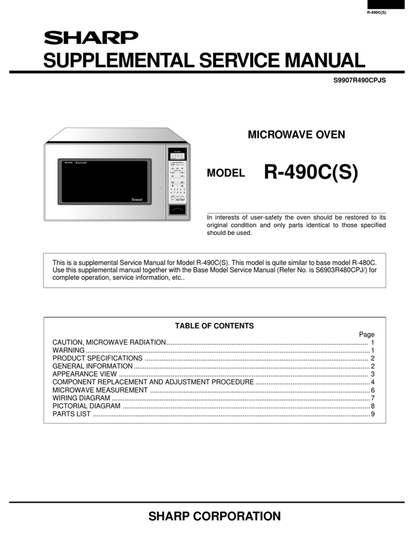 Sharp R-490C Supplemental service manual