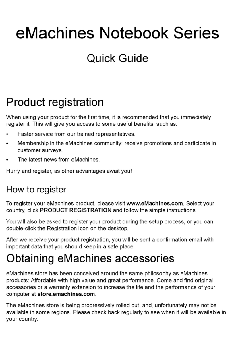 eMachines eMachines Notebook User manual eMachines eMachines Notebook User manual
