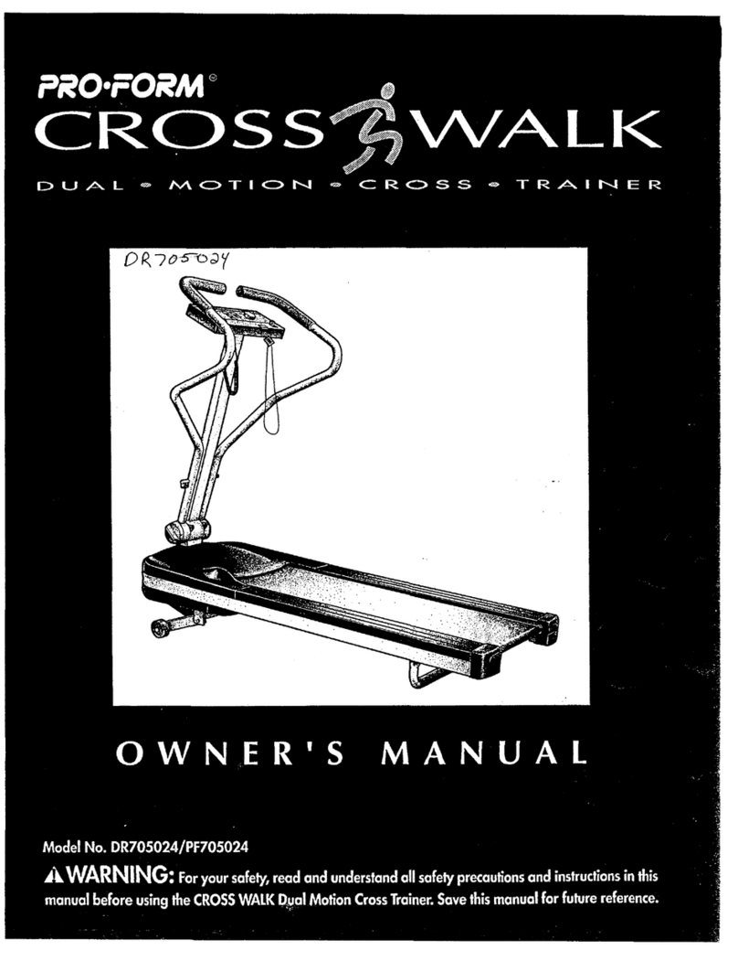 Pro-Form Cross Walk DR705024 User manual