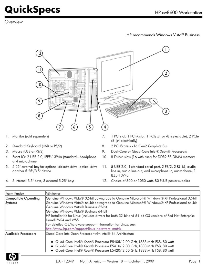 HP xw8600 - Workstation User instructions