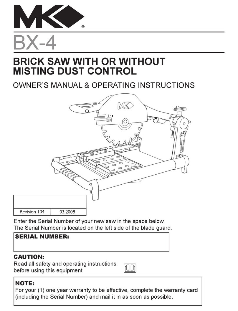 MK Diamond Products BX-4 Owner's manual & operating instructions