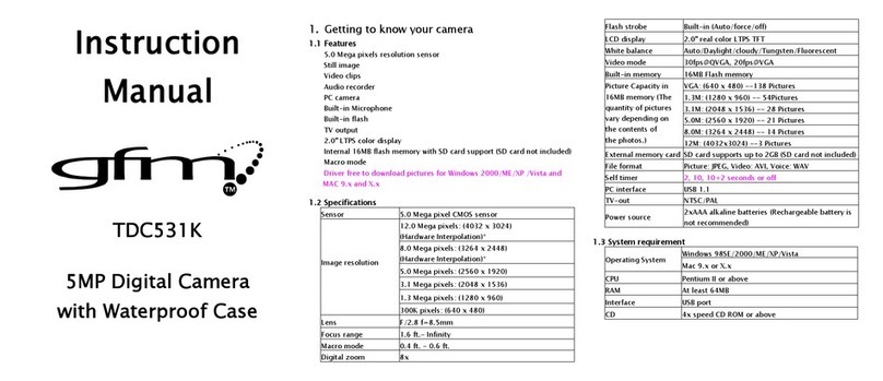 gfm TDC531K instruction manual
