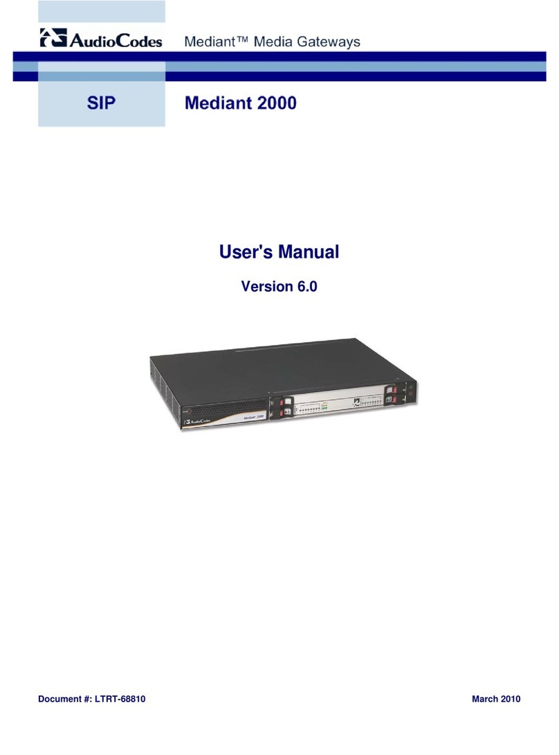 AudioCodes Mediant 2000 user manual