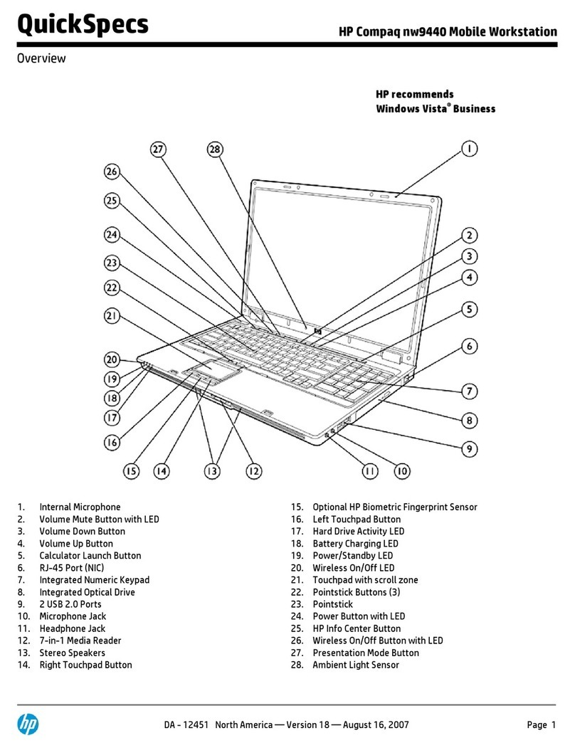 HP Compaq nw9440 User instructions