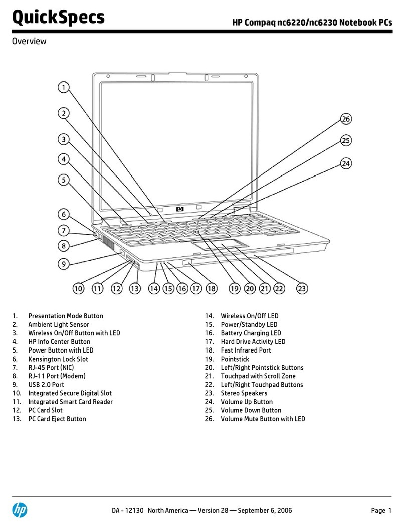 HP Compaq nc6220 User instructions