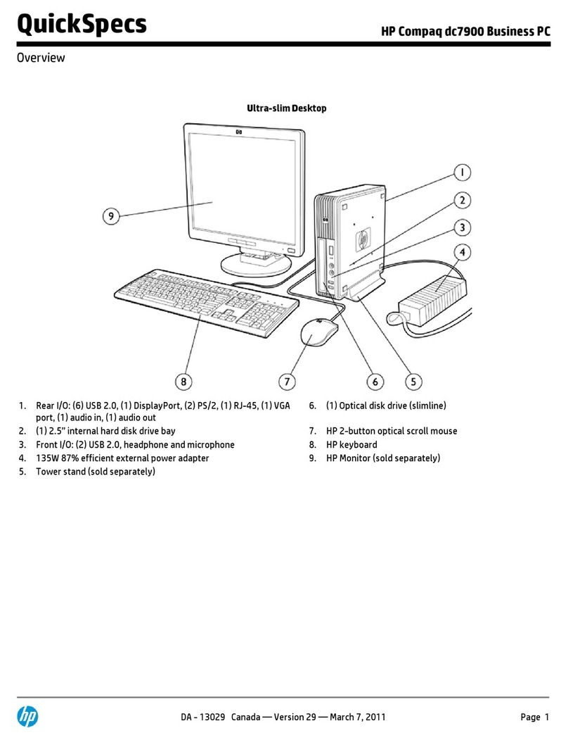 HP Compaq dc7900 Business PC User instructions