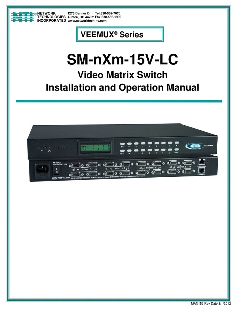 Network Technologies VEEMUX SM-nXm-15V-LC User manual