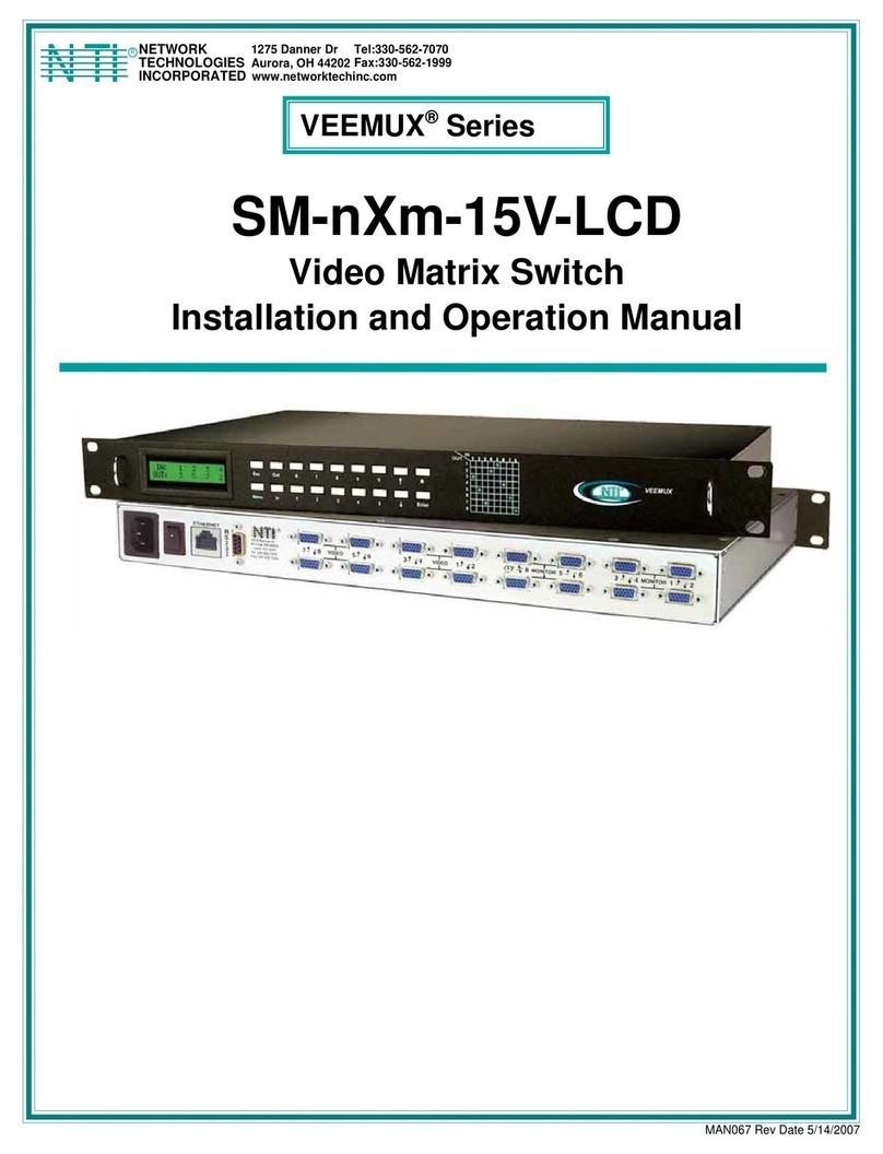 Network Technologies VEEMUX SM-nXm-15V-LCD User manual