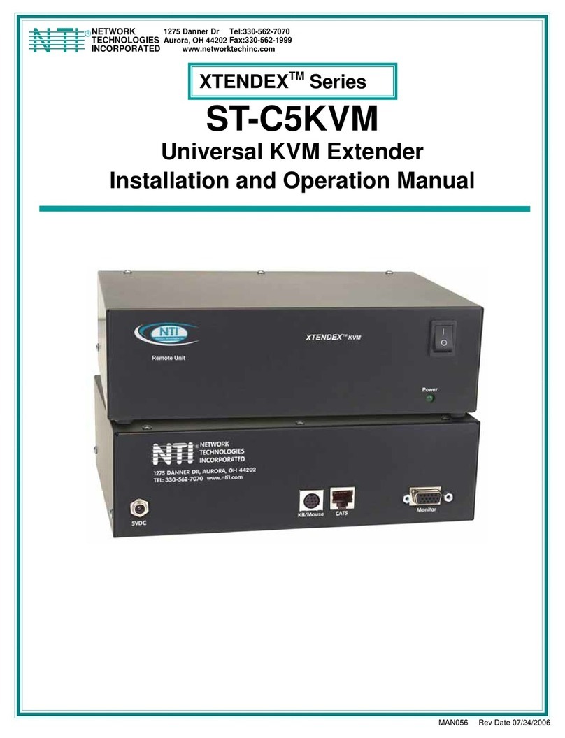 Network Technologies XTENDEX ST-C5KVM User manual