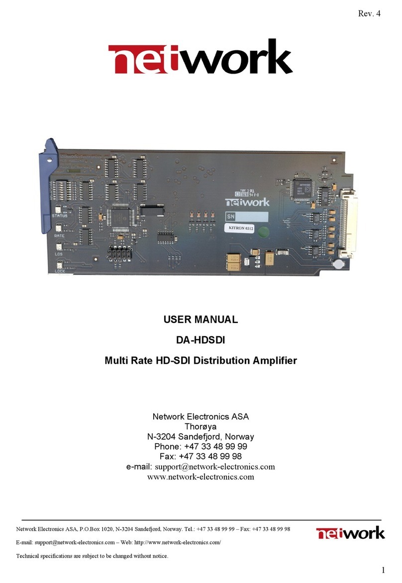 Network Electronics DA-HDSDI user manual