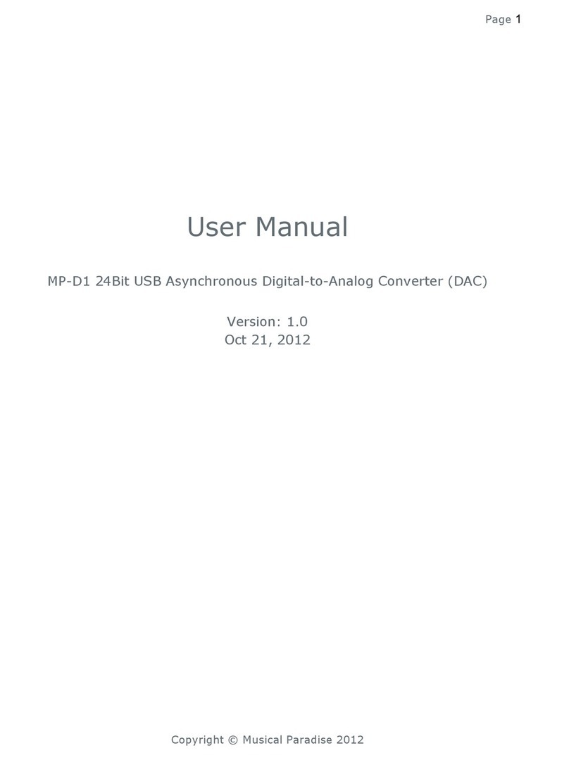 Musical Paradise MP-D1 user manual