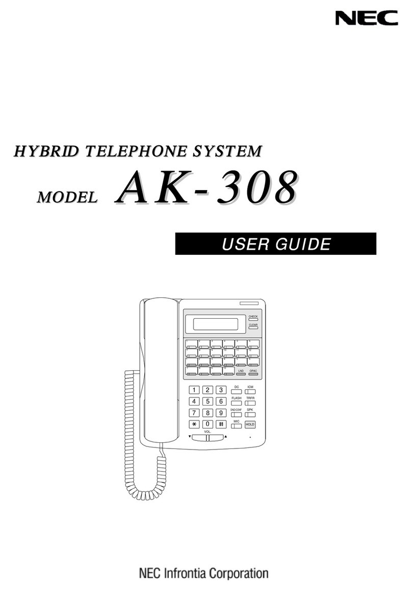NEC AK-308 User manual