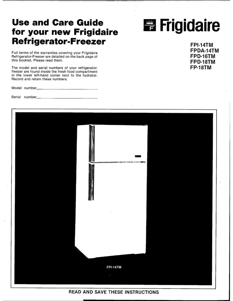 Frigidaire FPI-14TM Use and care guide