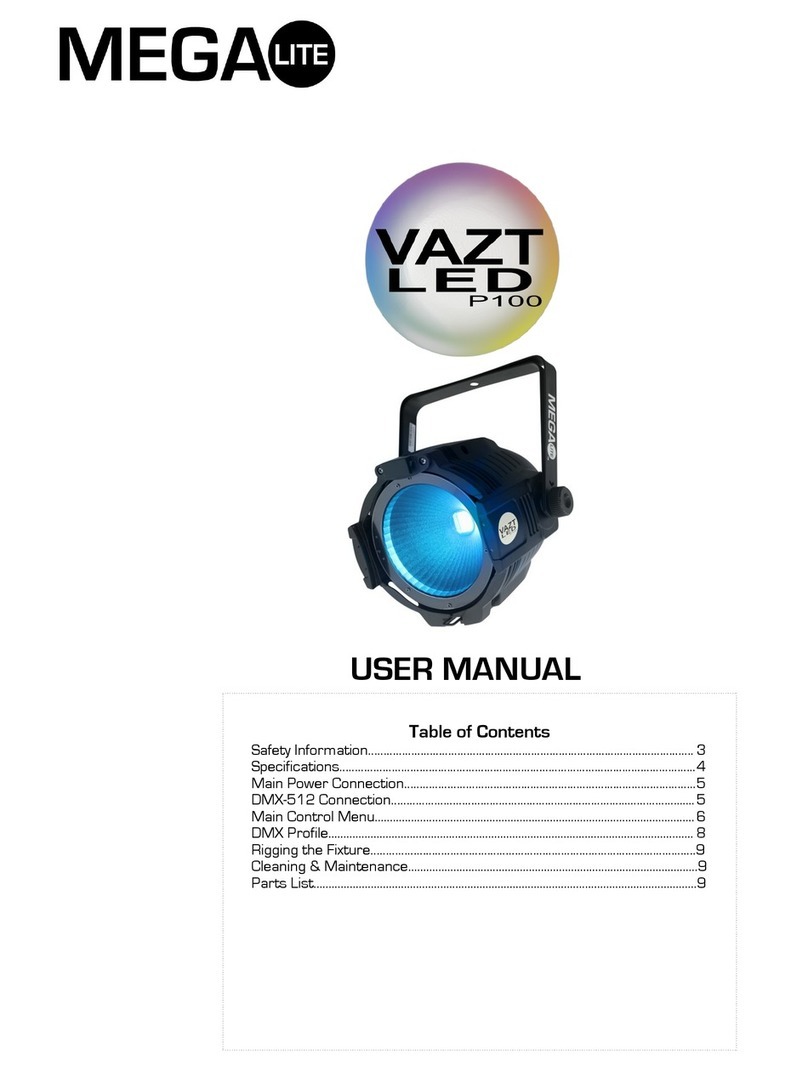 MegaLite VAZT LED P100 user manual