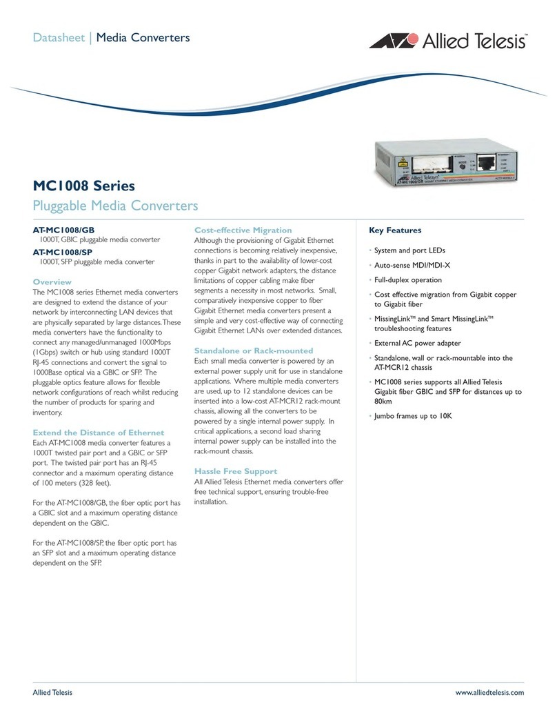 Allied Telesis AT-MC1008/GB User manual