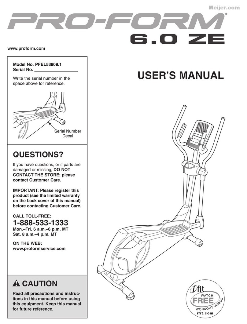 Pro-Form PFEL53909.1 User manual