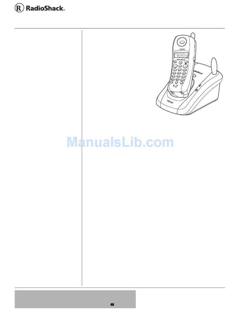 Radio Shack Cordless Phone User manual