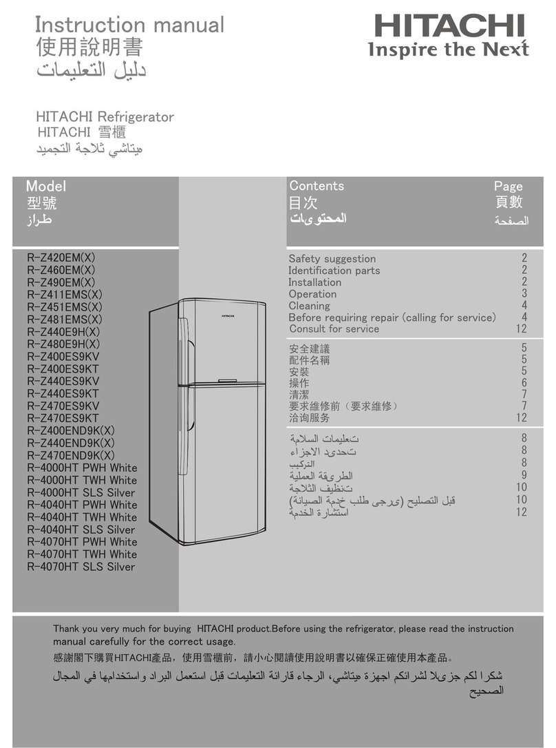 Hitachi R-4070HT SLS Silver User manual