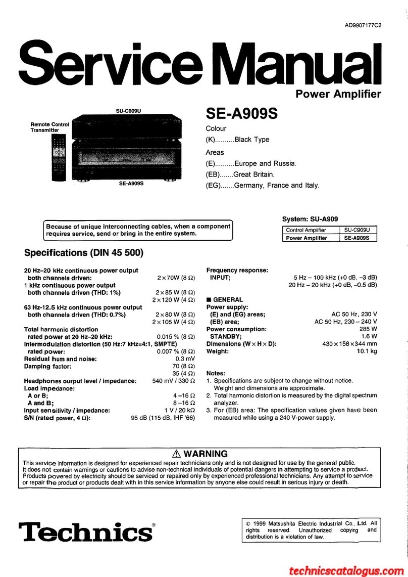 Technics SE-A909S User manual