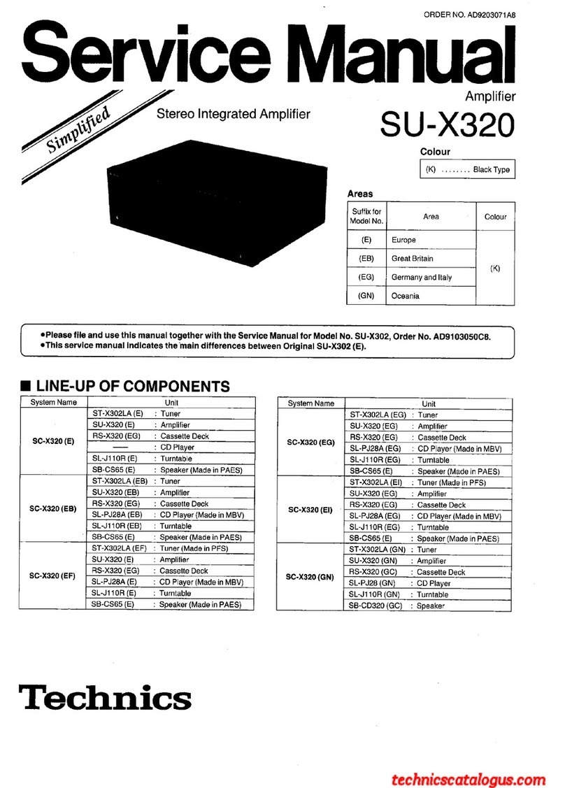 Technics SU-X320 User manual Technics SU-X320 User manual