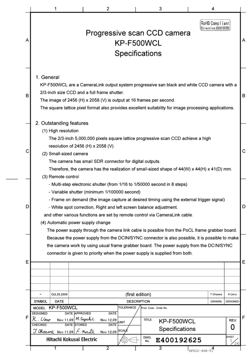 Hitachi KP-F500WCL User manual