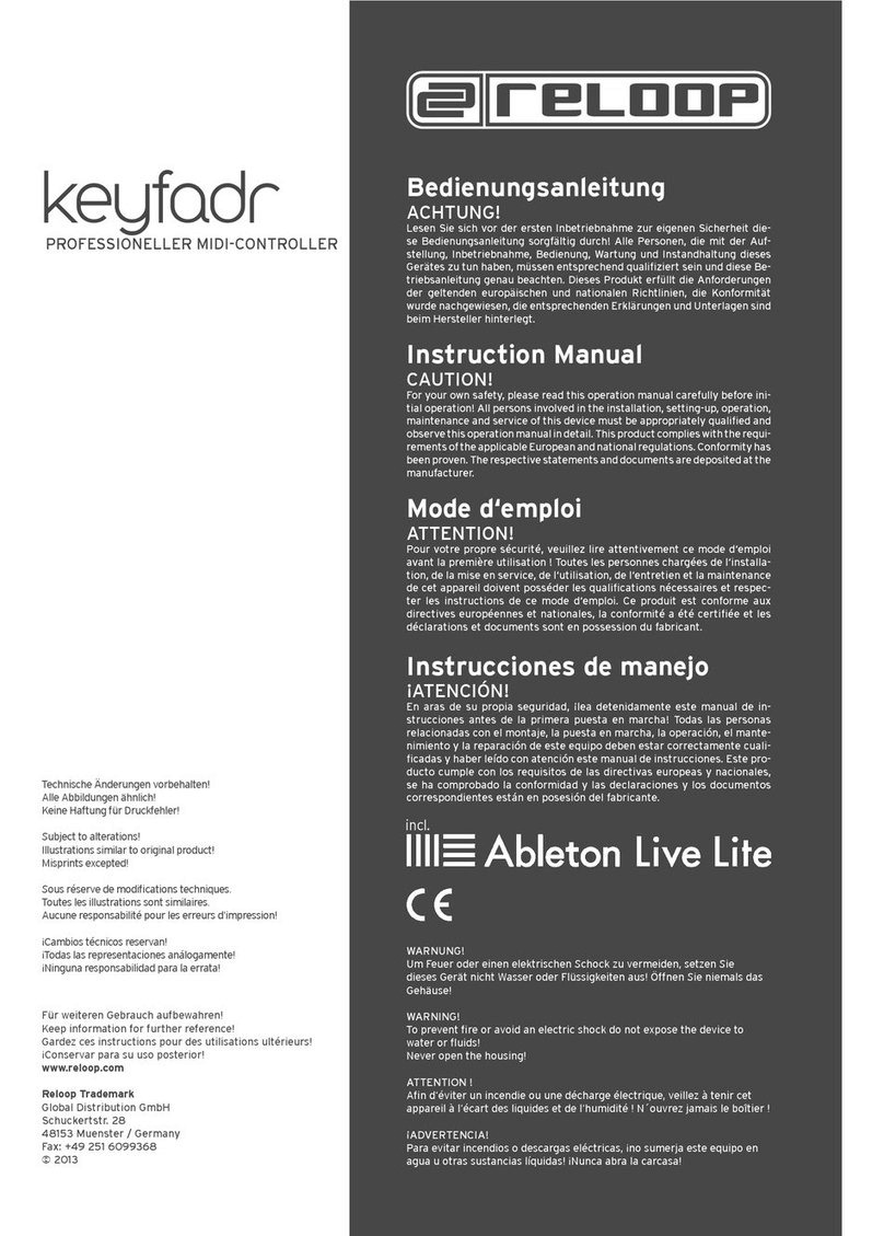 Reloop keyfadr instruction manual