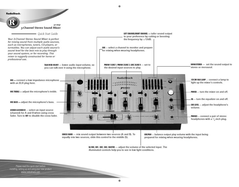 Radio Shack 3-Channel Headphone Volume Booster quick start guide
