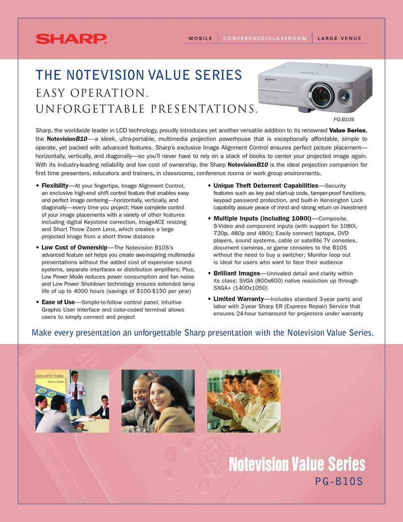Sharp Notevision PG-B10S User manual