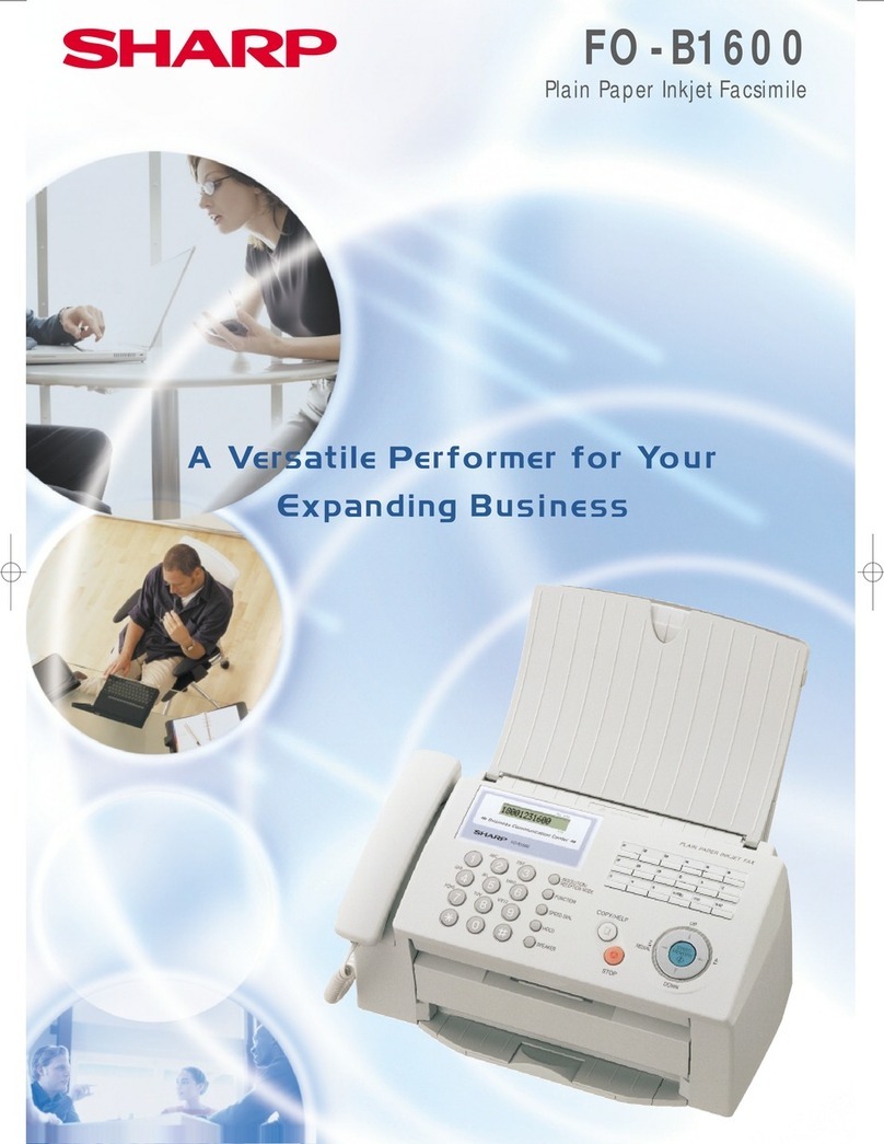Sharp FO-B1600 User manual
