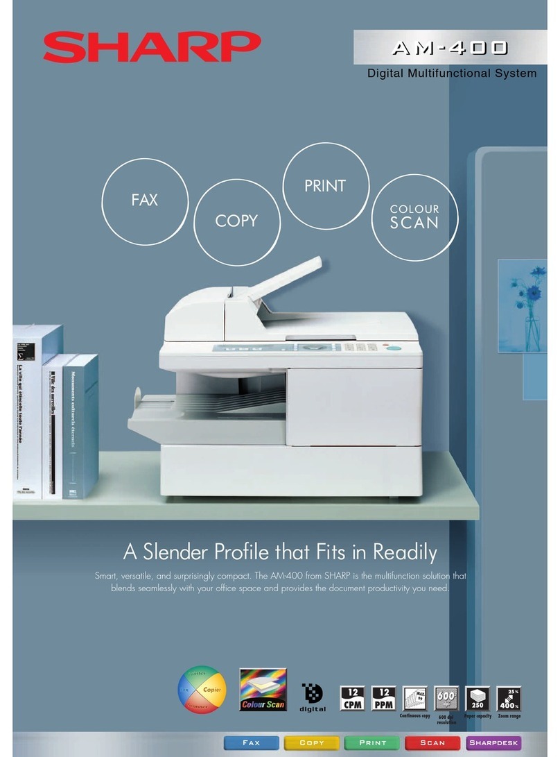 Sharp AM-400 User manual Sharp AM-400 User manual