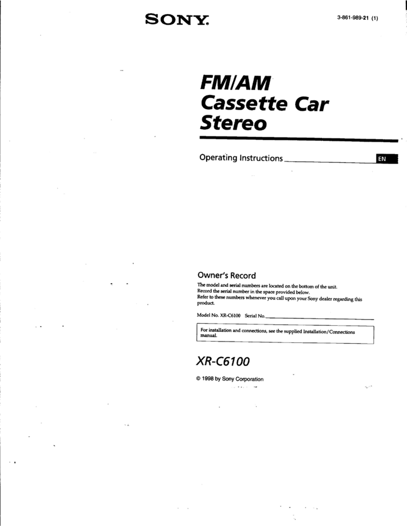 Sony XR-C6100 User manual