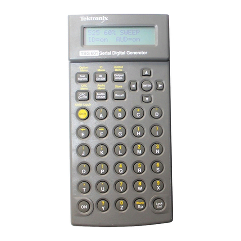 Tektronix TSG 601 User manual