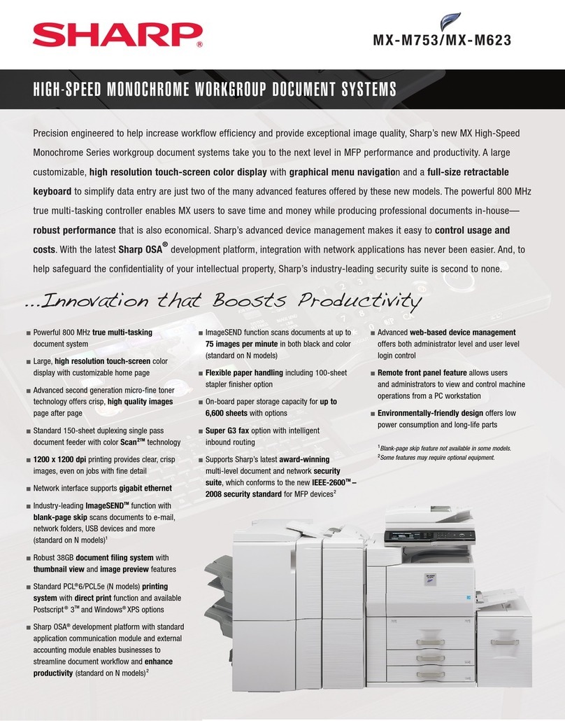 Sharp MX-M753 User manual