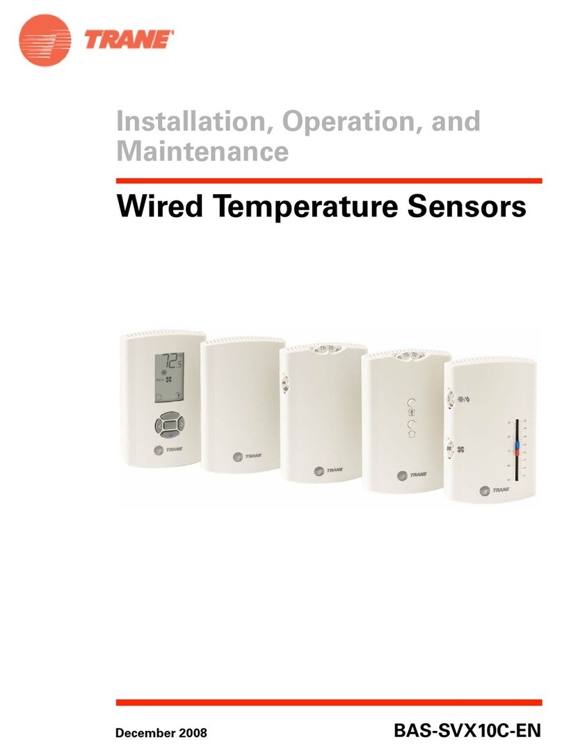 Trane Wired Temperature Sensors Installation, operation and maintenance