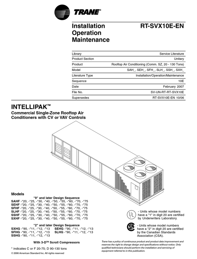 Trane IntelliPak Owner's manual
