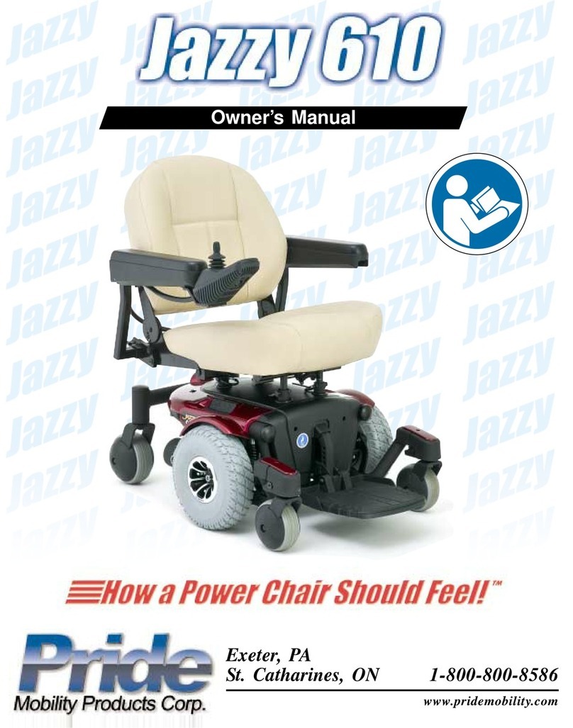 Pride Jazzy 610 Series User manual