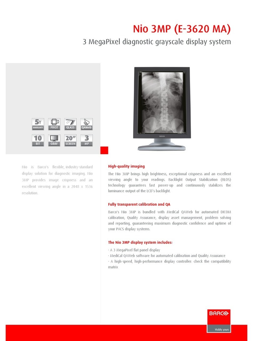 Barco Nio Color 3MP User manual Barco Nio Color 3MP User manual