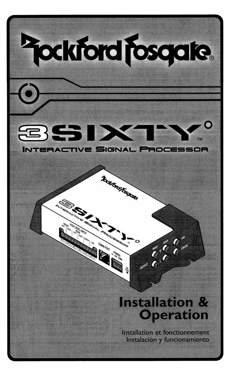 Rockford Fosgate 3Sixty User manual