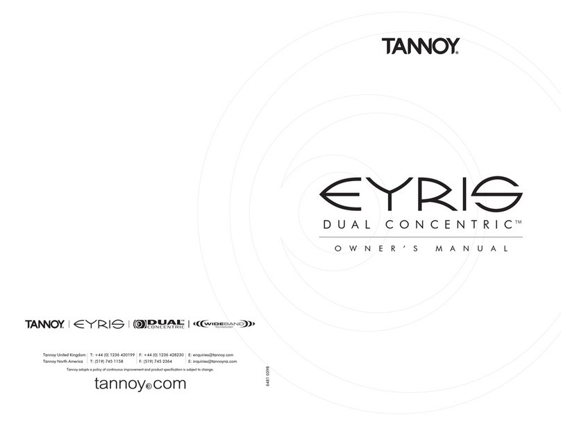 Tannoy EYRIS DUAL CONCENTRIC User manual