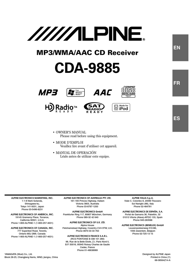 Alpine CDA-9885 User manual