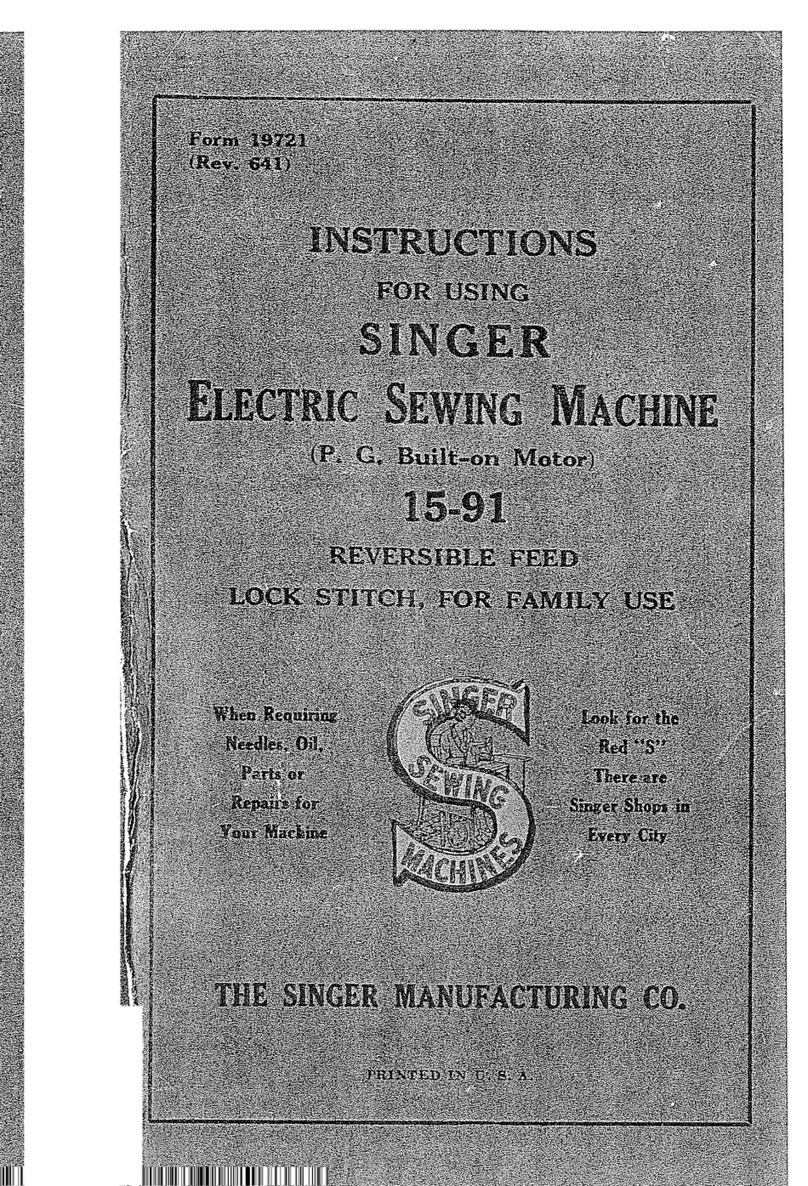 Singer 15-91 Installation and operation manual