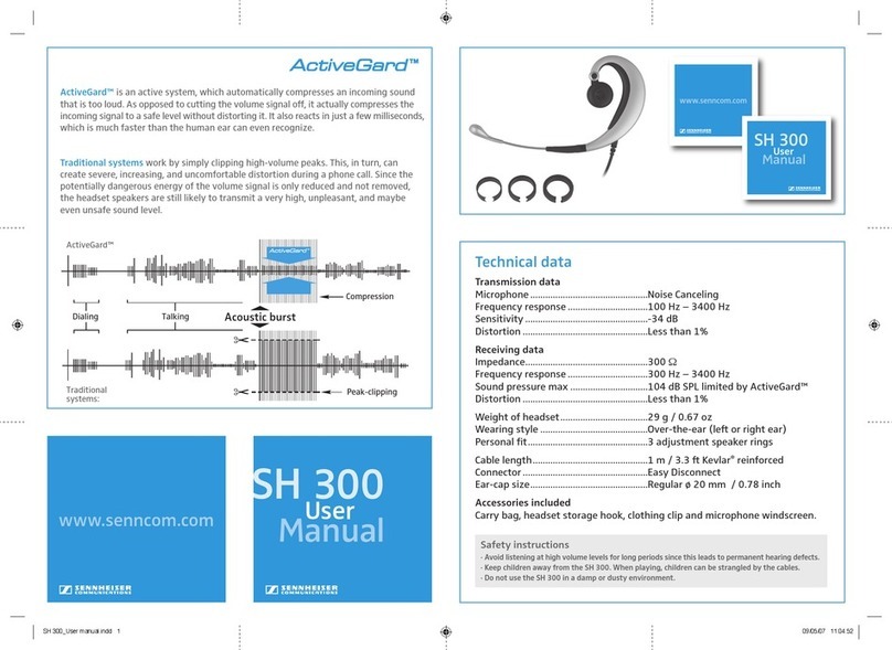 Sennheiser ActiveGard SH 300 User manual Sennheiser ActiveGard SH 300 User manual