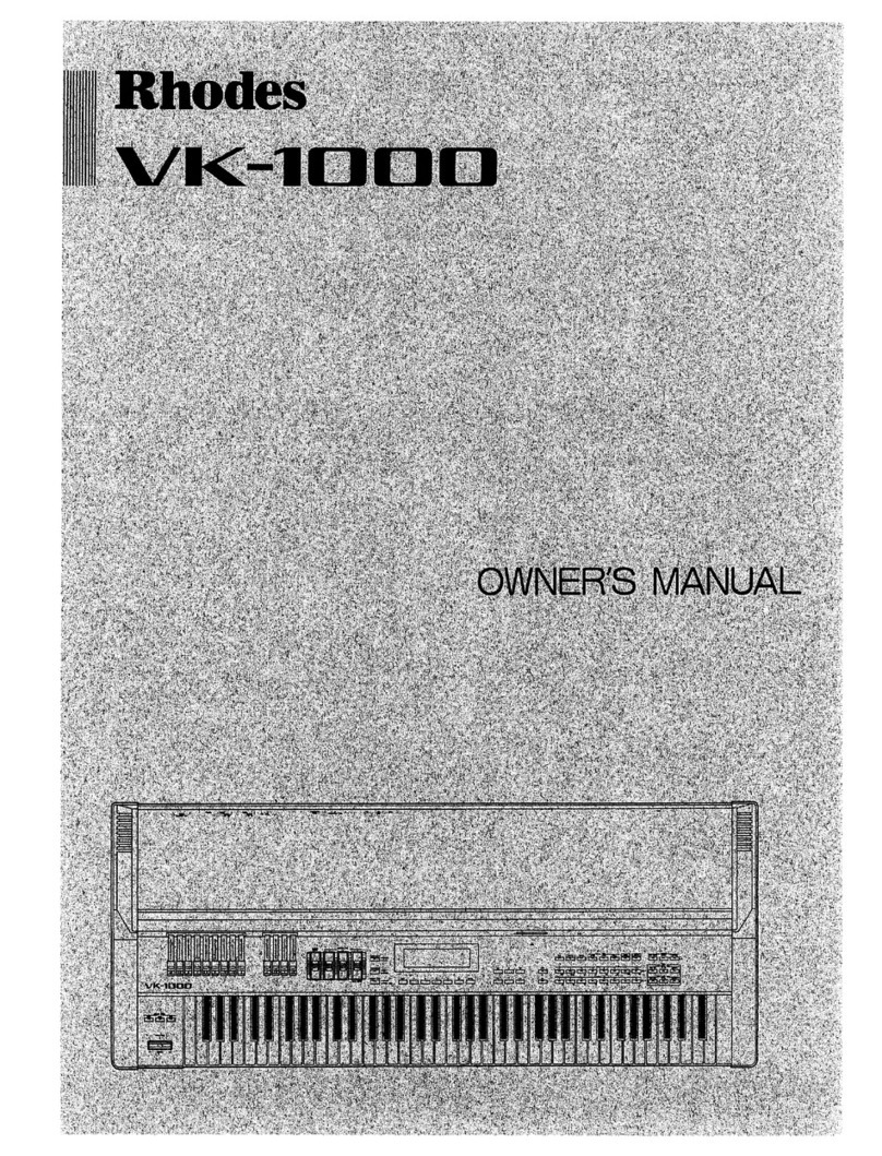Rhodes VK-1000 owner's manual