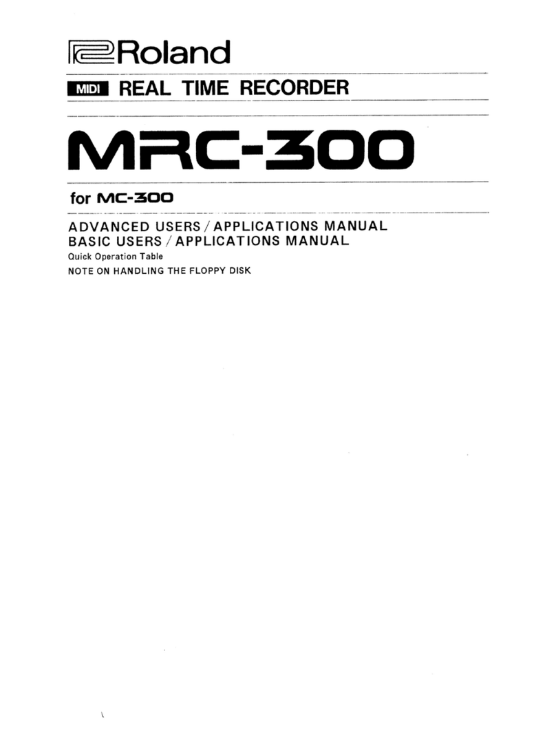 Roland MRC-300 Applications manual