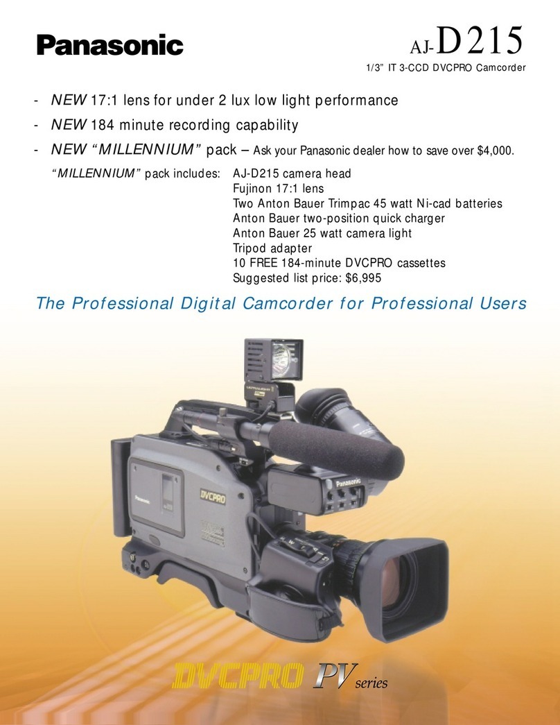 Panasonic AJD215 - DVCPRO CAMCORDER User manual