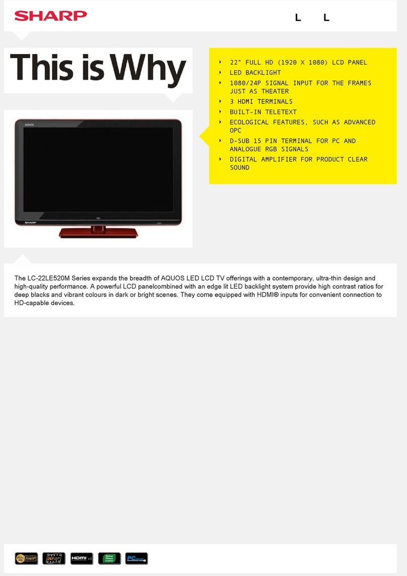 Sharp AQUOS LC-22LE520M-RD User manual