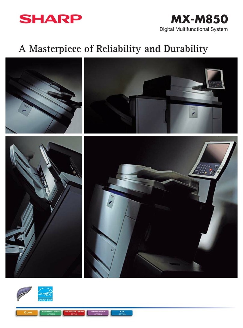 Sharp MX-M850 User manual Sharp MX-M850 User manual