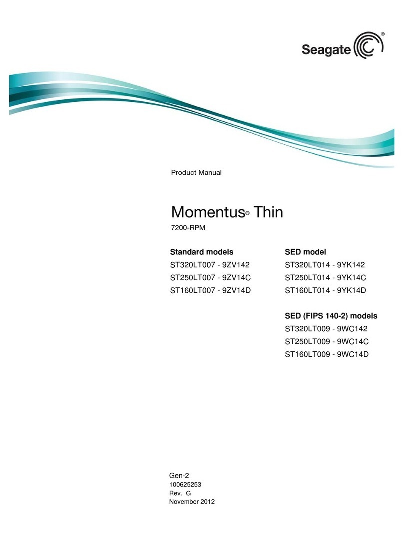 Seagate Momentus Thin 7200 RPM User manual Seagate Momentus Thin 7200 RPM User manual