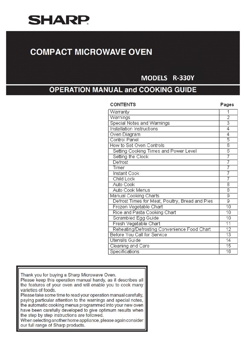 Sharp R-330Y Use and care manual